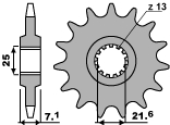 PBR gear wheel 585 15 18NC (07-08)